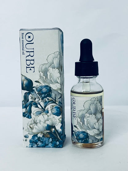 OURBE Rose Essential Oil - 100% Pure Natural Aromatherapy Oil for Diffuser, Skincare, Relaxation (10ml)