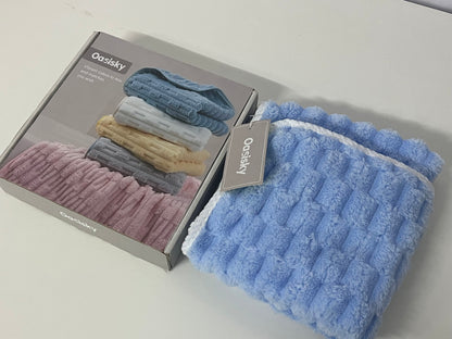 【Oasisky Striped Microfiber Towel】—— Cozy Blend of Softness & Absorbency