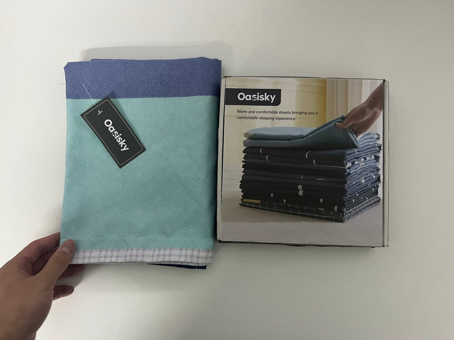 【Oasisky Color-Block Bed Sheets】—— Warm & Comfortable Sleep Experience