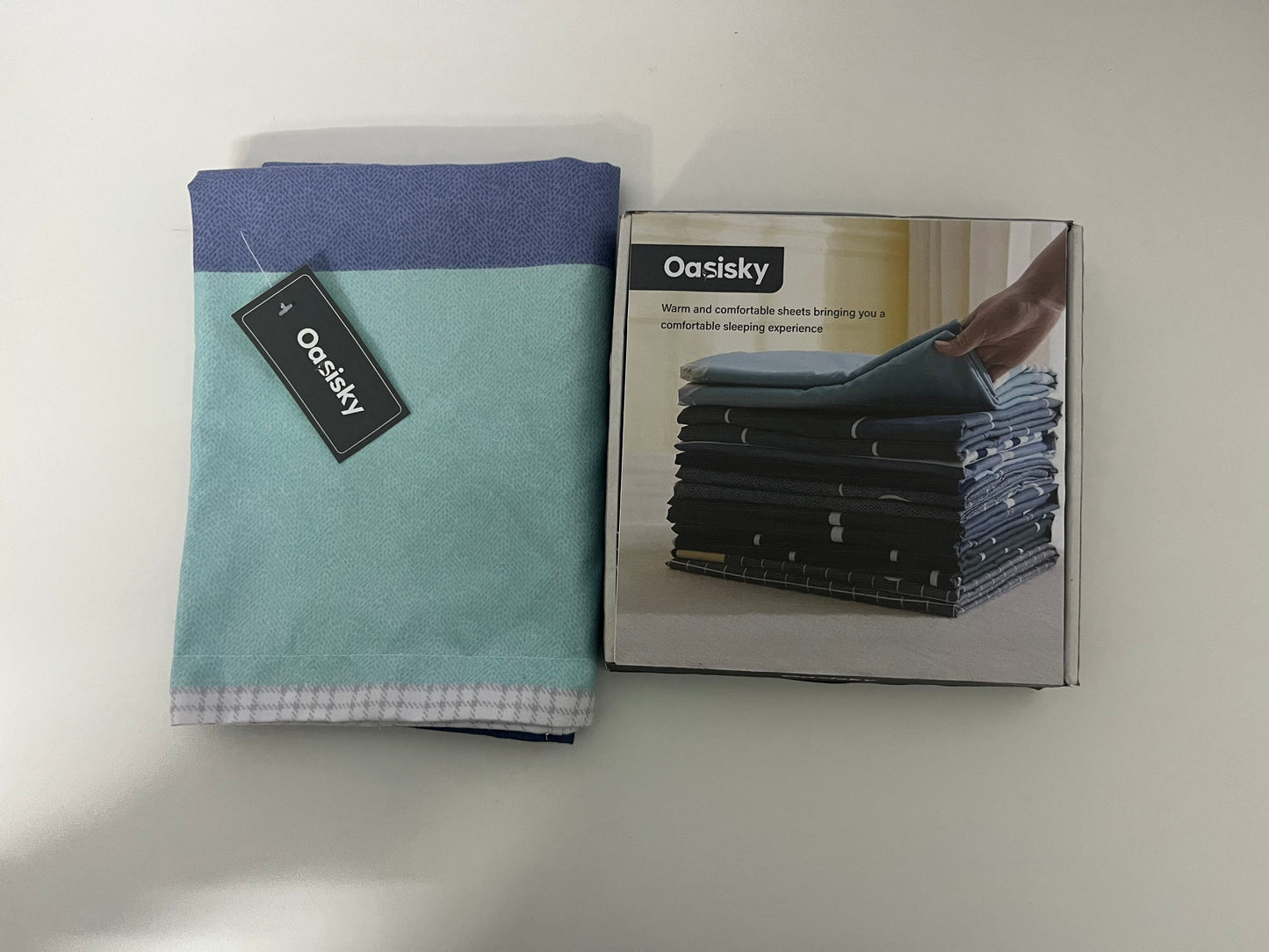 【Oasisky Color-Block Bed Sheets】—— Warm & Comfortable Sleep Experience