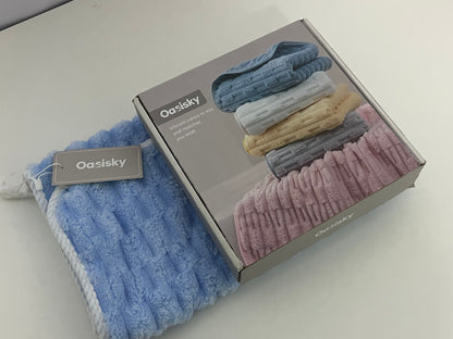 【Oasisky Striped Microfiber Towel】—— Cozy Blend of Softness & Absorbency