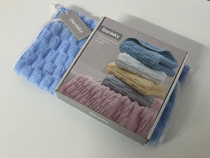 【Oasisky Striped Microfiber Towel】—— Cozy Blend of Softness & Absorbency