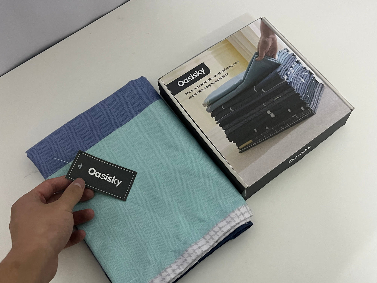 【Oasisky Color-Block Bed Sheets】—— Warm & Comfortable Sleep Experience