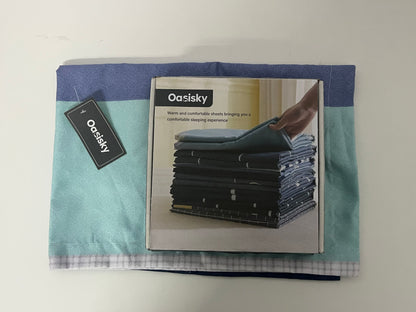 【Oasisky Color-Block Bed Sheets】—— Warm & Comfortable Sleep Experience