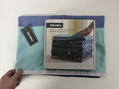 【Oasisky Color-Block Bed Sheets】—— Warm & Comfortable Sleep Experience