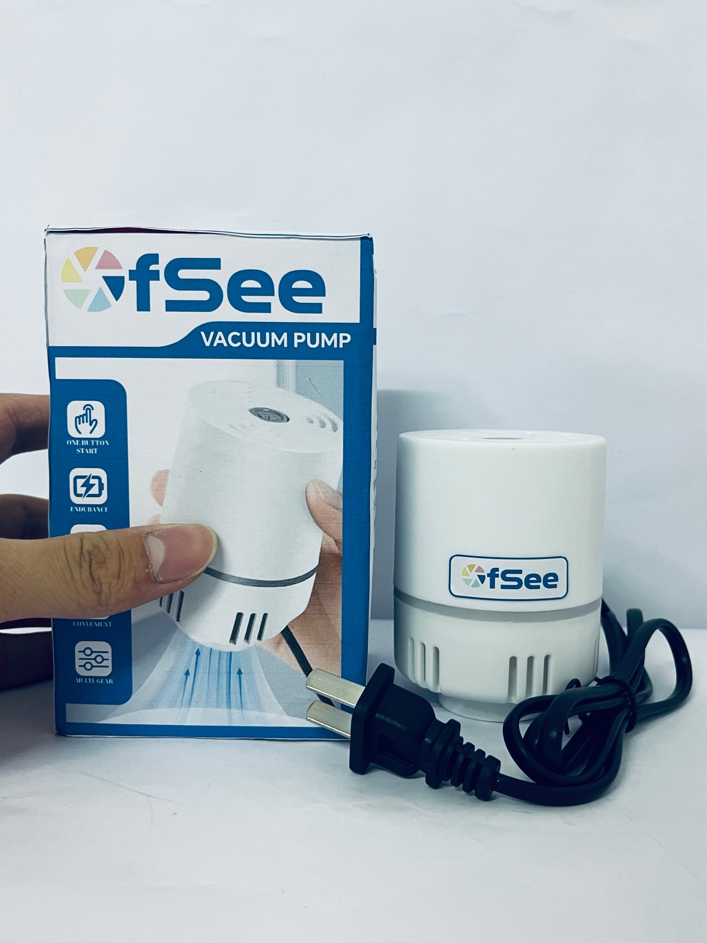 OfSee Vacuum Pump for Storage Bags, Vacuum Bag Pump for Compression Clothing, Quilts, Portable Storage Bag Pump with 1.5 inches Outlet, Fits Most Compression Bags (Storage Bag Not Included)