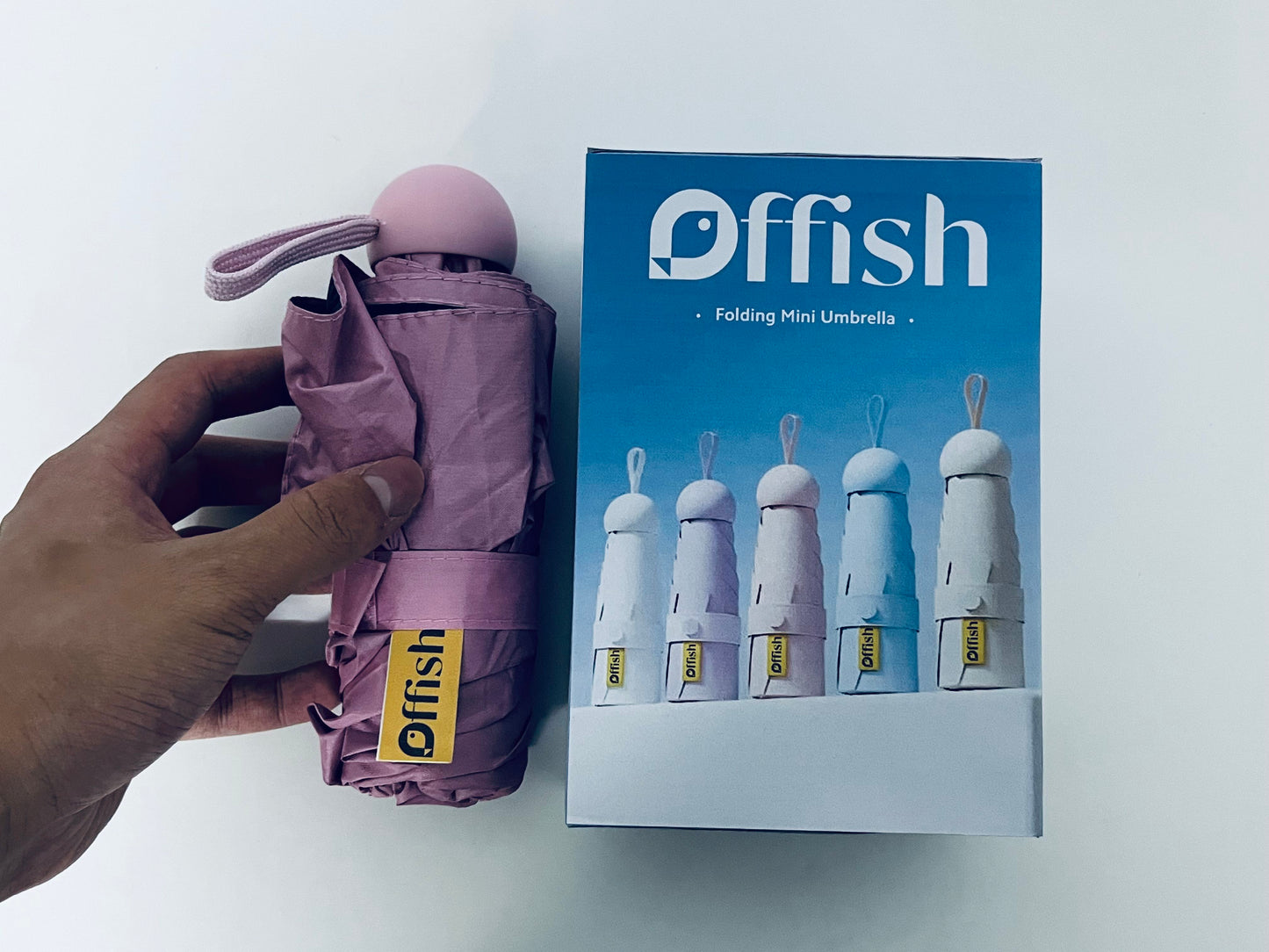 Offish Folding Mini Umbrella: Pocket-Sized Convenience for Rain or Shine