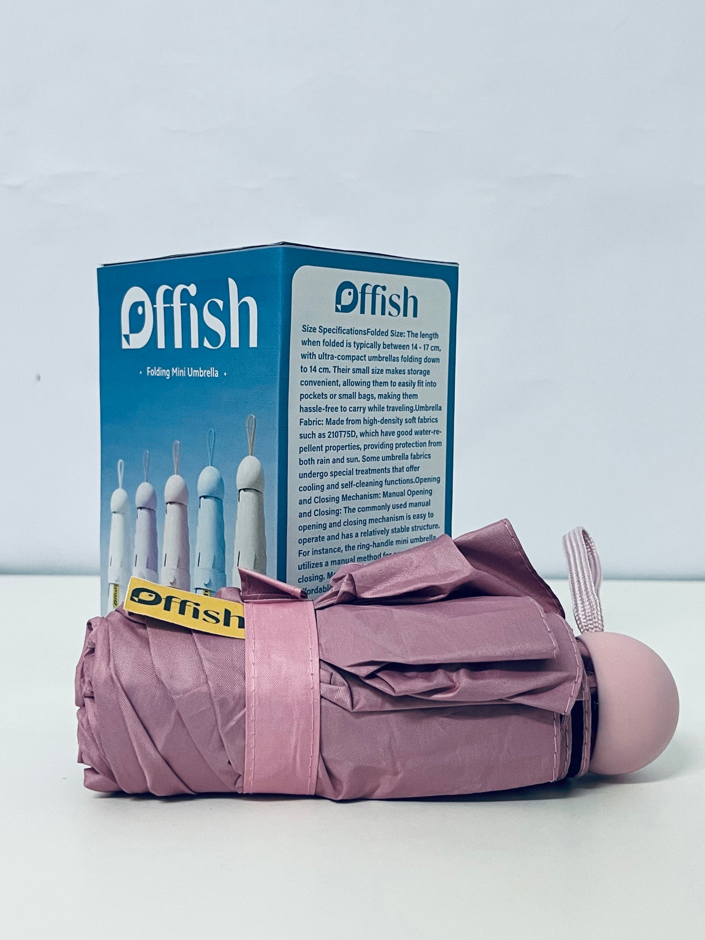 Offish Folding Mini Umbrella: Pocket-Sized Convenience for Rain or Shine