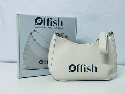 Offish Stylish Single-Shoulder Sling Bag, Retro Minimalist Versatile High-Quality Leather Crossbody Bag for Women, Daily Commute & Casual Storage
