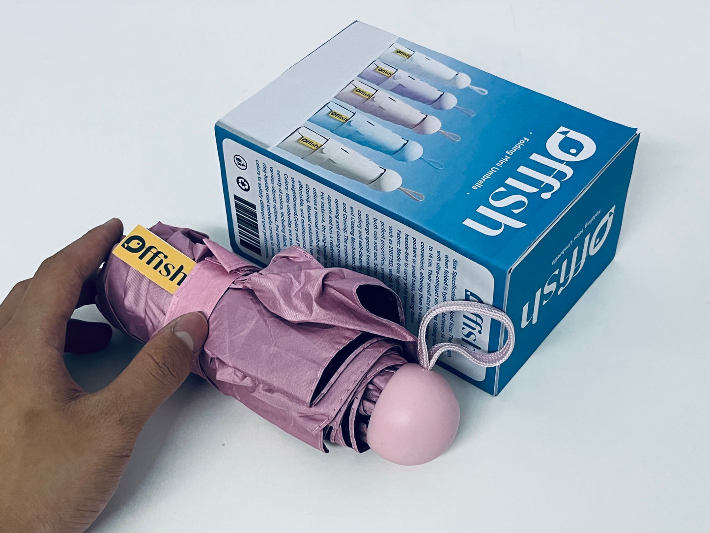 Offish Folding Mini Umbrella: Pocket-Sized Convenience for Rain or Shine
