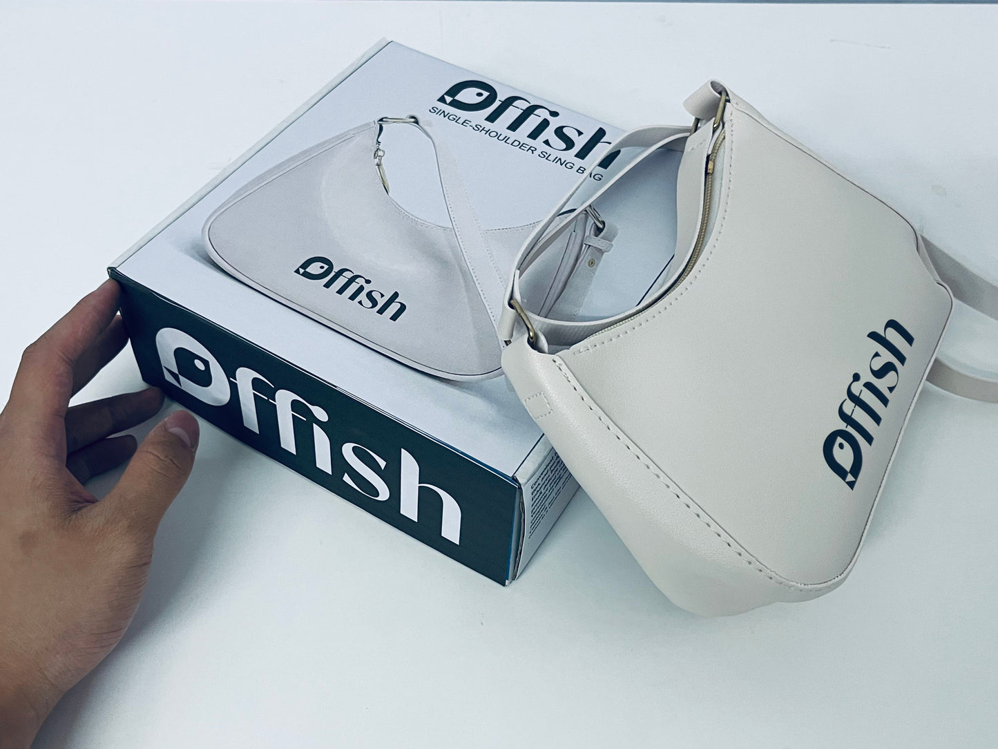 Offish Stylish Single-Shoulder Sling Bag, Retro Minimalist Versatile High-Quality Leather Crossbody Bag for Women, Daily Commute & Casual Storage