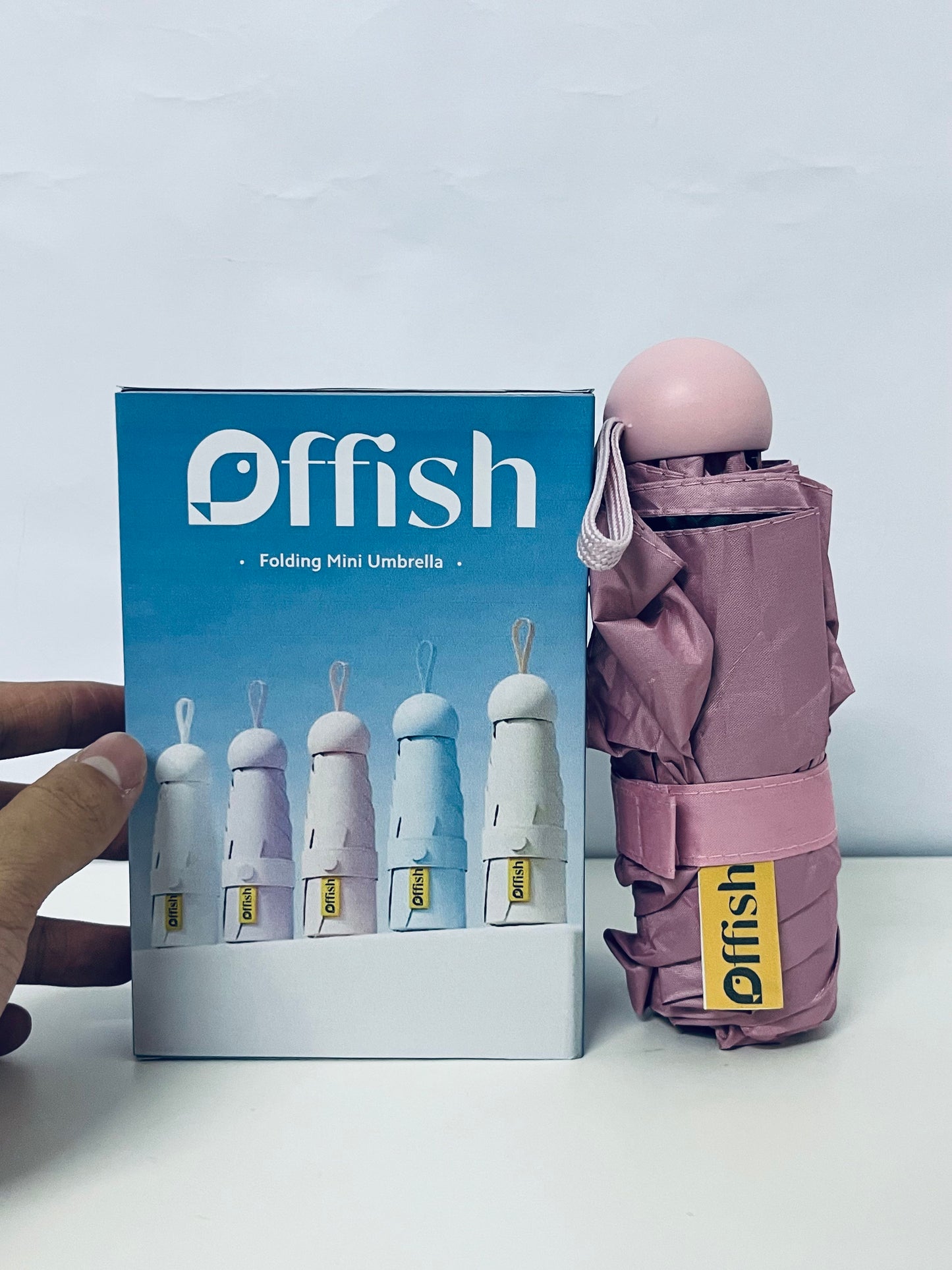 Offish Folding Mini Umbrella: Pocket-Sized Convenience for Rain or Shine