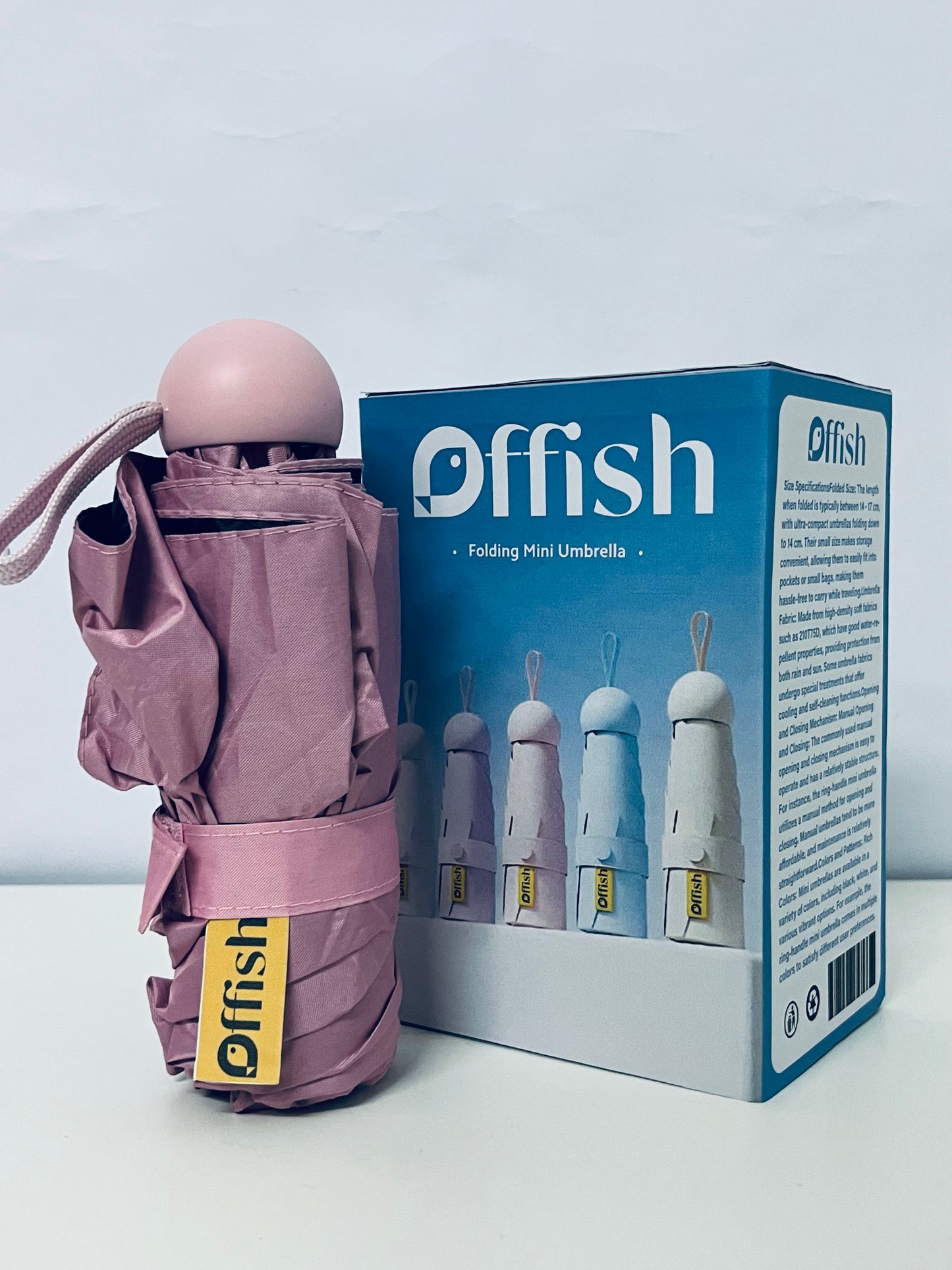 Offish Folding Mini Umbrella: Pocket-Sized Convenience for Rain or Shine