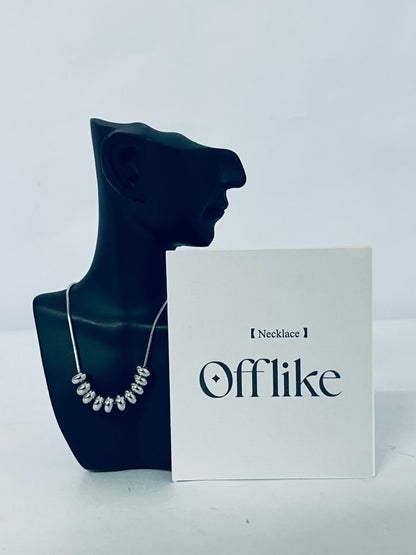 Offlike 14K gold plated necklace with rolling ring pendant • 19 inch colorfast stainless steel jewelry