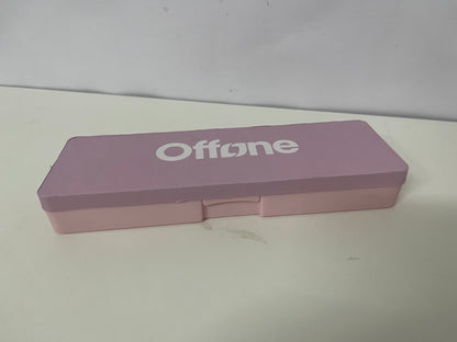 【Offone Pen boxes】——Offone Two-Tone Silicone Pencil Case - Macaron Pink, Large Capacity, Shockproof Stationery Organizer for Students