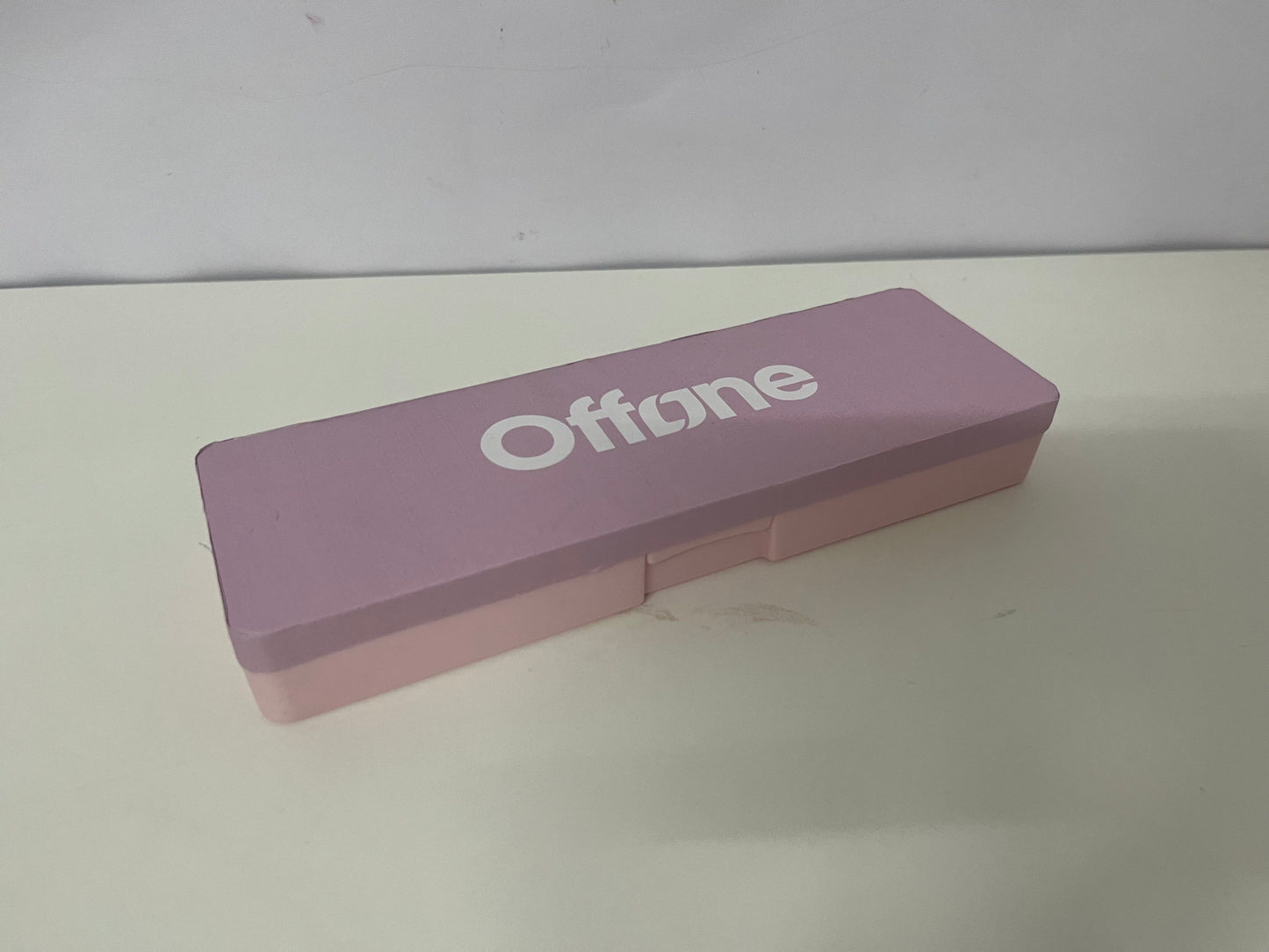 【Offone Pen boxes】——Offone Two-Tone Silicone Pencil Case - Macaron Pink, Large Capacity, Shockproof Stationery Organizer for Students