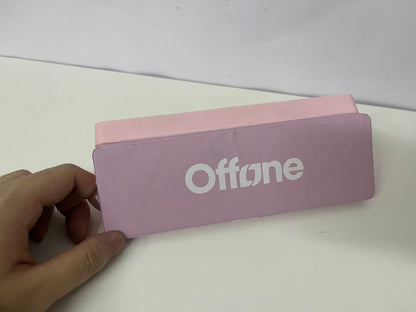 【Offone Pen boxes】——Offone Two-Tone Silicone Pencil Case - Macaron Pink, Large Capacity, Shockproof Stationery Organizer for Students