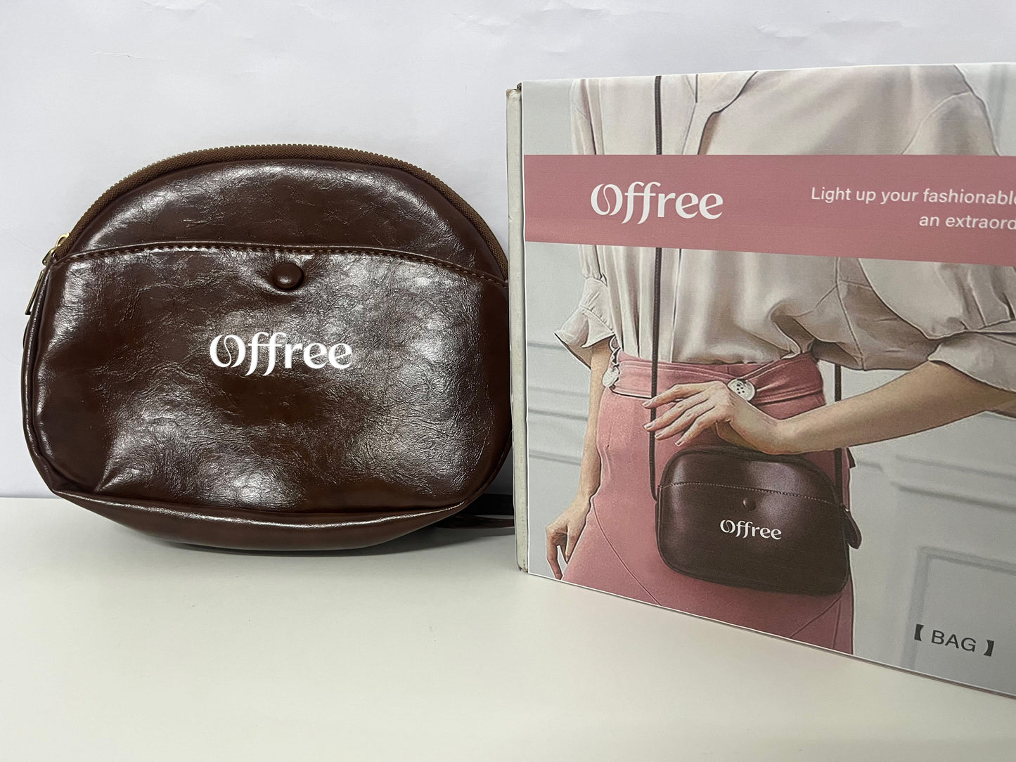 [Offree Crossbody bags]—— Offree Vintage Waxed Leather Crossbody Bag - Versatile Commute Shoulder Bag