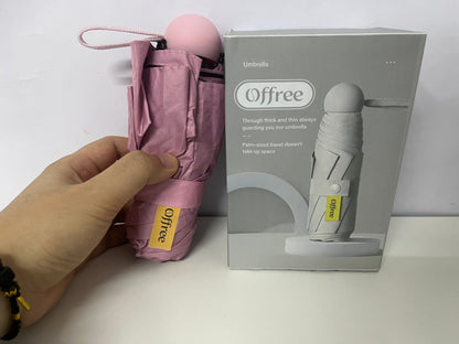 [Offree Umbrellas]——Offree Palm-Sized 6-Fold UV Protection Umbrella - Mini Portable Sun & Rain Umbrella Design Highlights