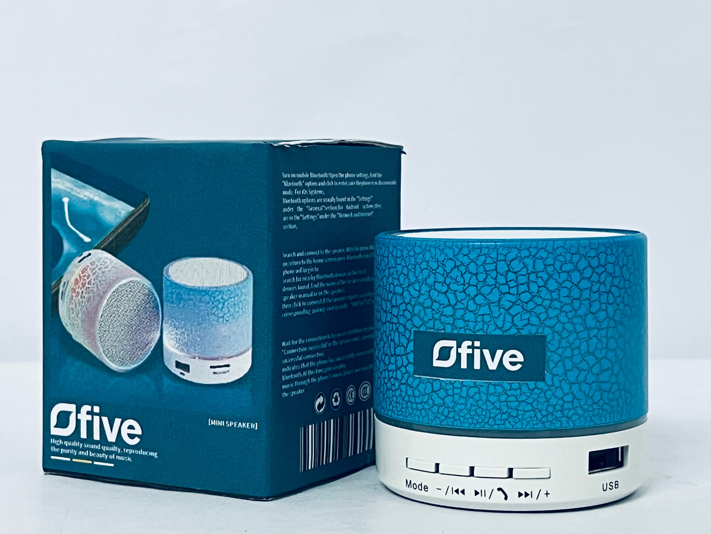Ofive Small Speaker, Bluetooth Speaker with 360°HD Stereo Sound and Robust Bass, Mini Speakers with Hands-Free Call, IP67 Waterproof, Portable Speakers for Shower, Room, Car, Trip, Ideal Gift for Men, Women