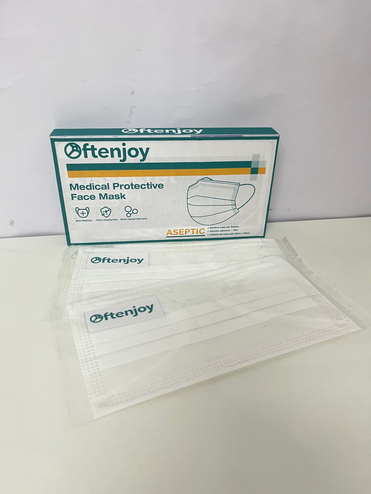 [Oftenjoy Protective face masks for medical use]——Medical Protective Face Mask - Sterile Individually Wrapped, Bacterial Filtration Rate ≥98%