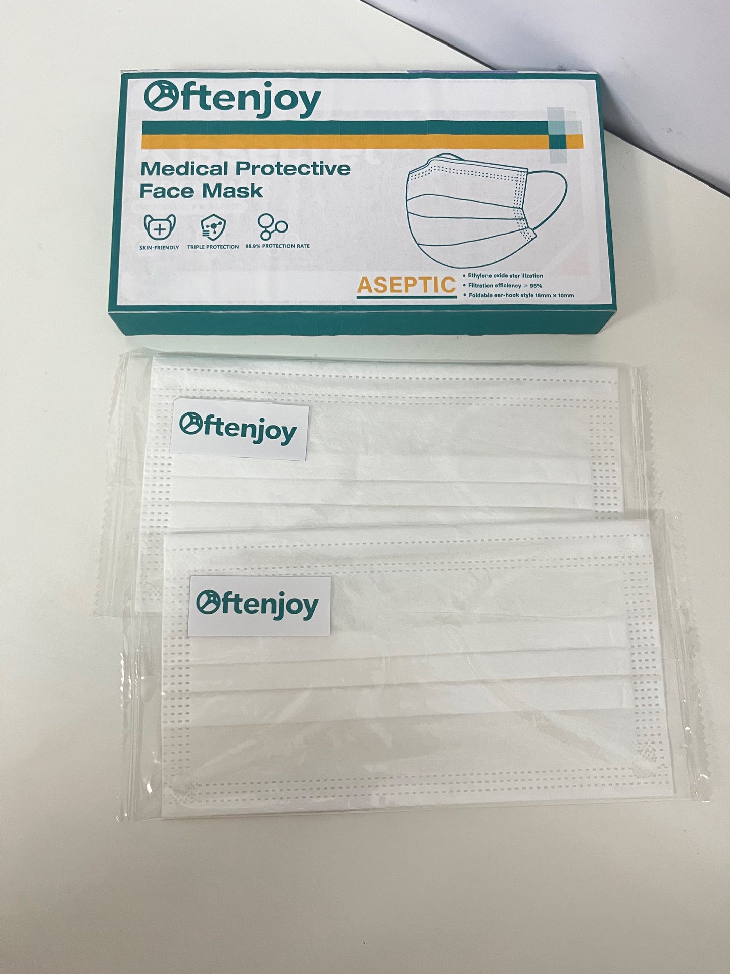 [Oftenjoy Protective face masks for medical use]——Medical Protective Face Mask - Sterile Individually Wrapped, Bacterial Filtration Rate ≥98%