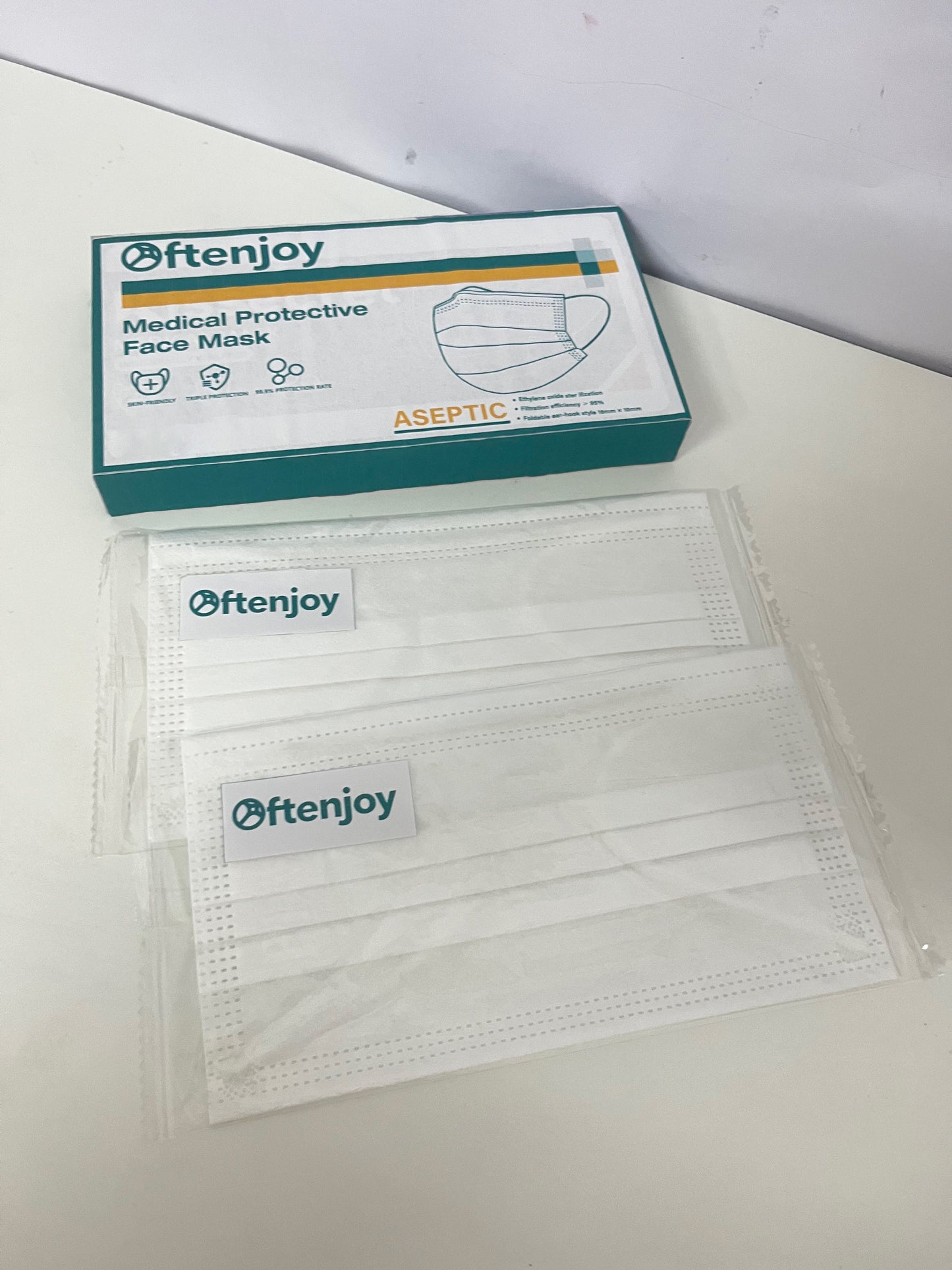[Oftenjoy Protective face masks for medical use]——Medical Protective Face Mask - Sterile Individually Wrapped, Bacterial Filtration Rate ≥98%