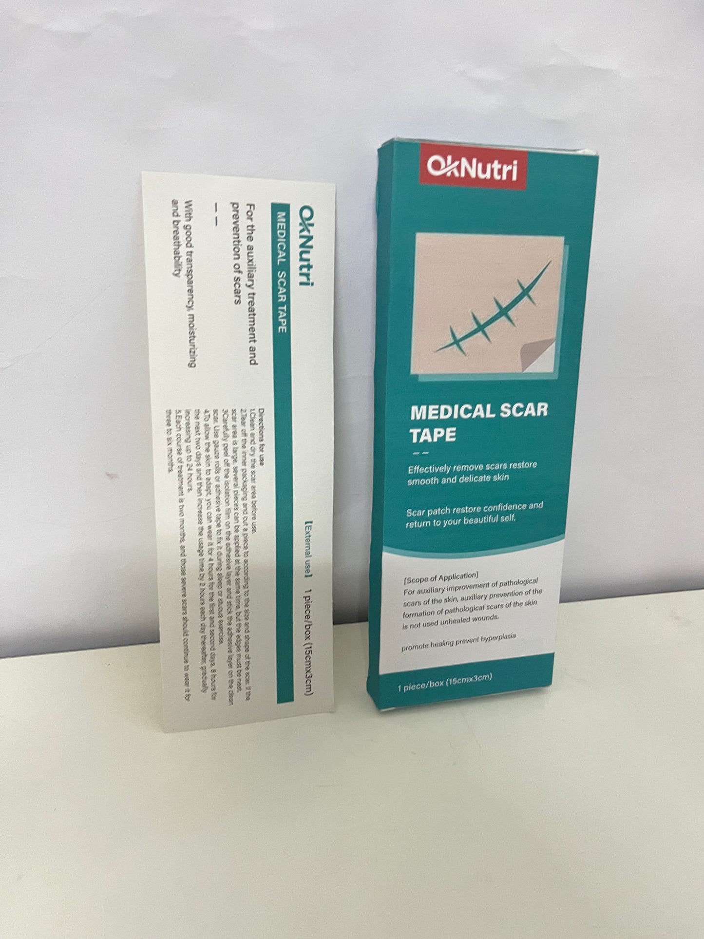 OkNutri Medical Scar Tape, Effectively Remove Scars & Prevent Hyperplasia, Restore Smooth Delicate Skin