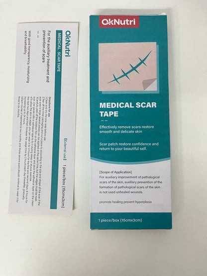 OkNutri Medical Scar Tape, Effectively Remove Scars & Prevent Hyperplasia, Restore Smooth Delicate Skin