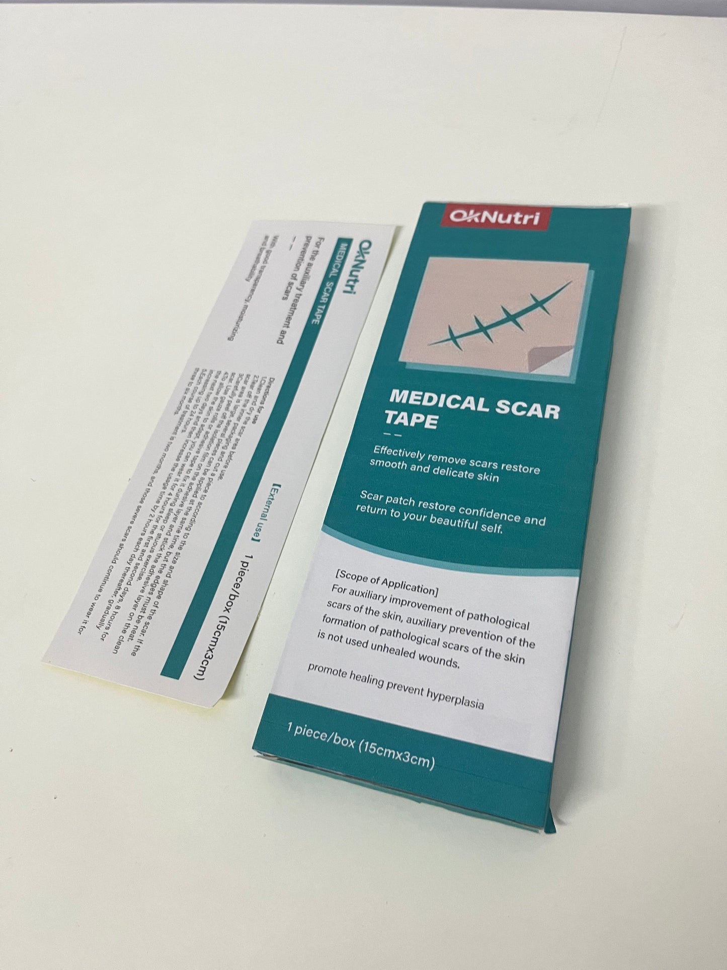 OkNutri Medical Scar Tape, Effectively Remove Scars & Prevent Hyperplasia, Restore Smooth Delicate Skin