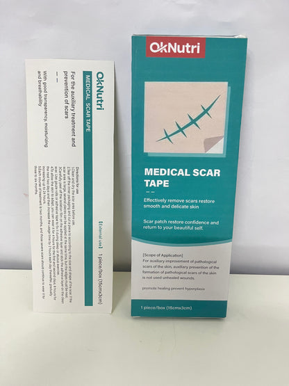 OkNutri Medical Scar Tape, Effectively Remove Scars & Prevent Hyperplasia, Restore Smooth Delicate Skin
