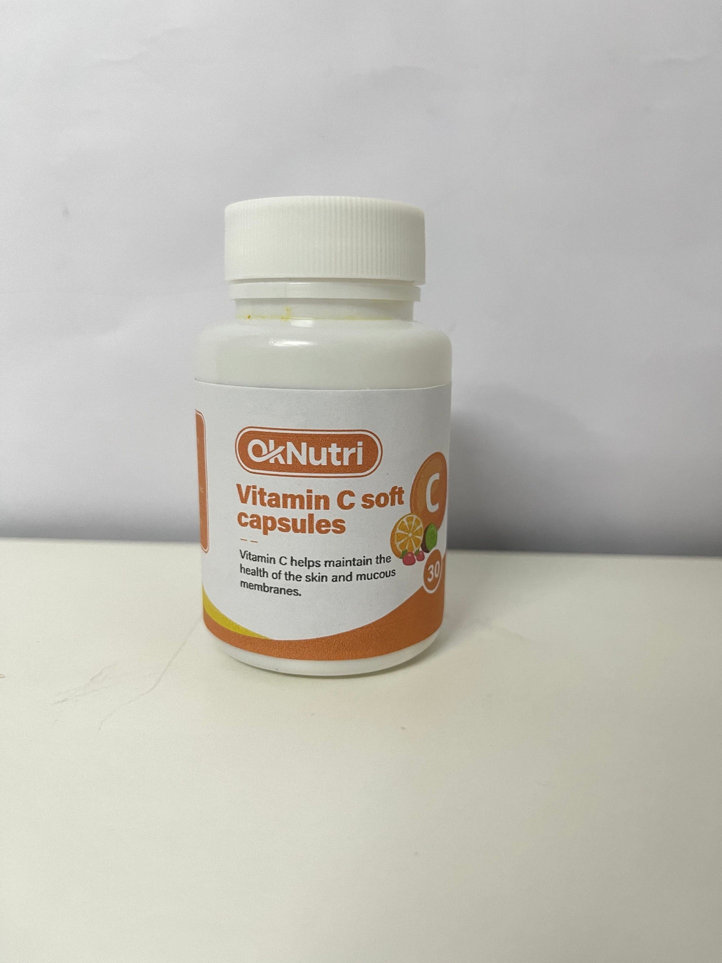 OkNutri Vitamin C Soft Capsules, 30 Count - Support Skin & Mucous Membrane Health, Your Daily Vitamin C Supplement