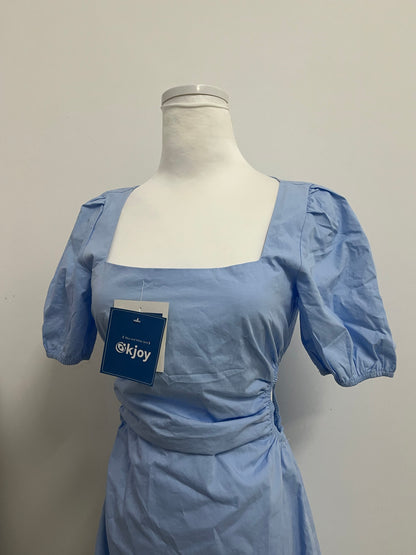 Okjoy Dresses Light Blue Puff - Sleeve Dress - A Perfect Encounter of Sweetness and Elegance