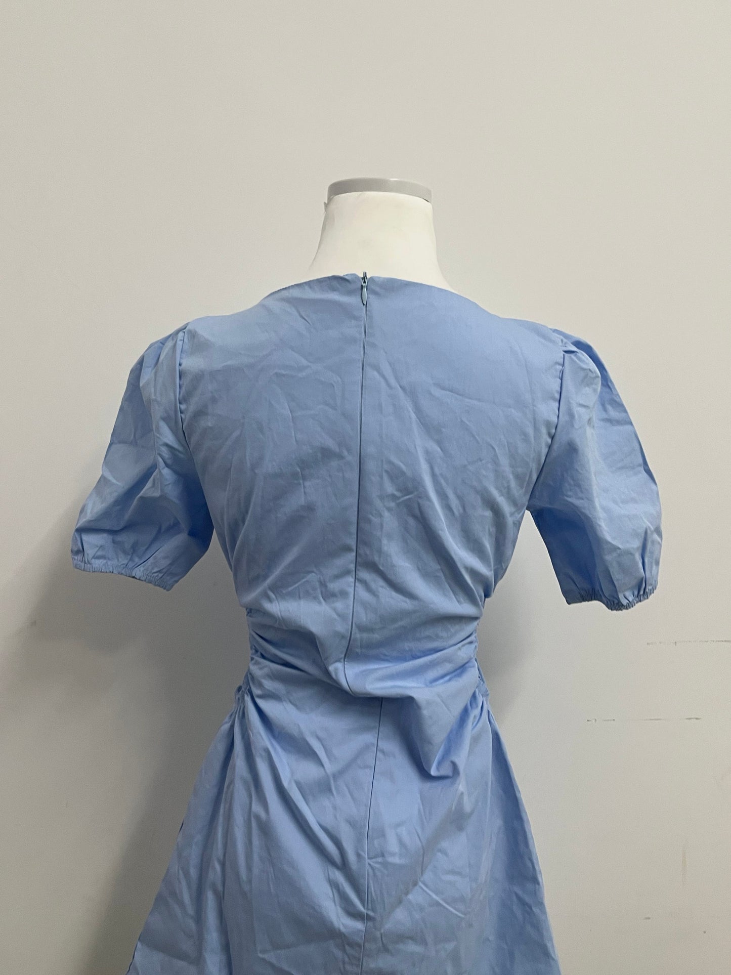 Okjoy Dresses Light Blue Puff - Sleeve Dress - A Perfect Encounter of Sweetness and Elegance