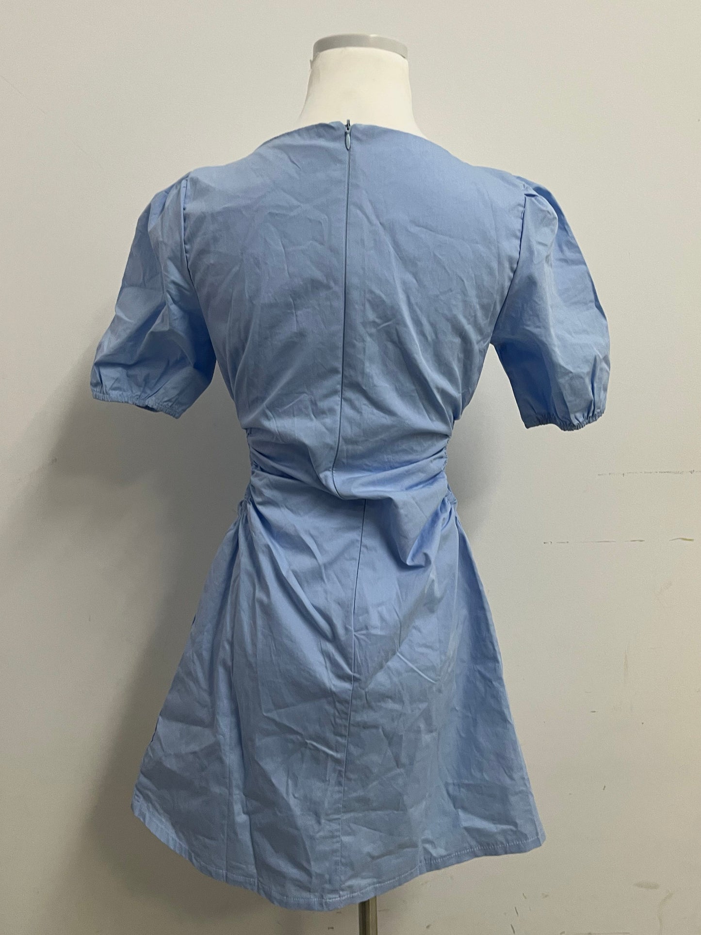 Okjoy Dresses Light Blue Puff - Sleeve Dress - A Perfect Encounter of Sweetness and Elegance