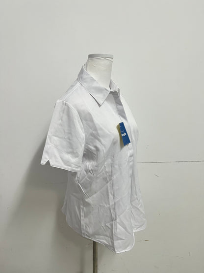 Olangle Chemises Womens Stain Shield Dress Shirts Wrinkle Free Short Sleeve