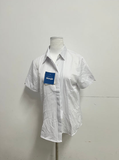 Olangle Chemises Womens Stain Shield Dress Shirts Wrinkle Free Short Sleeve