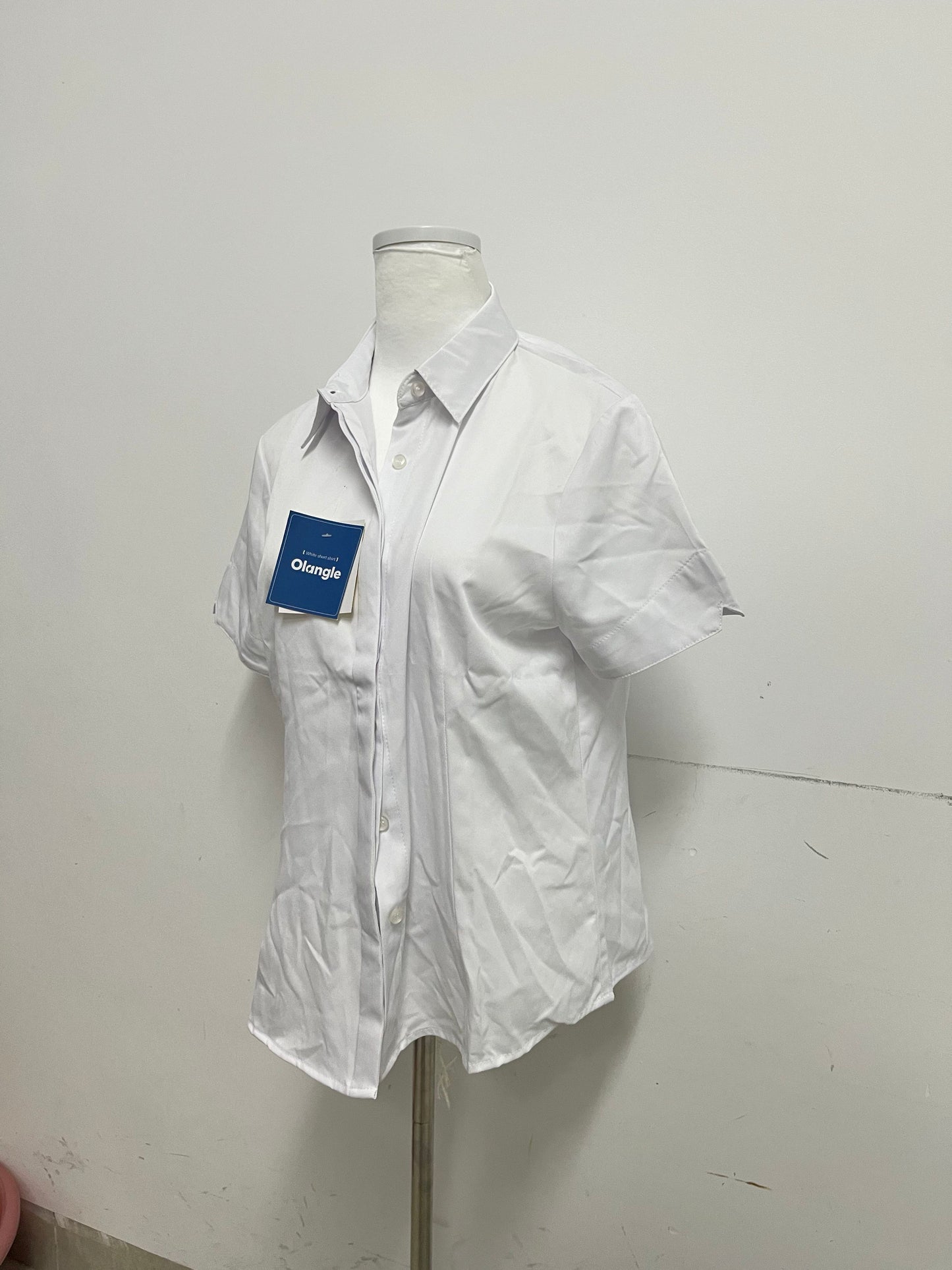 Olangle Chemises Womens Stain Shield Dress Shirts Wrinkle Free Short Sleeve