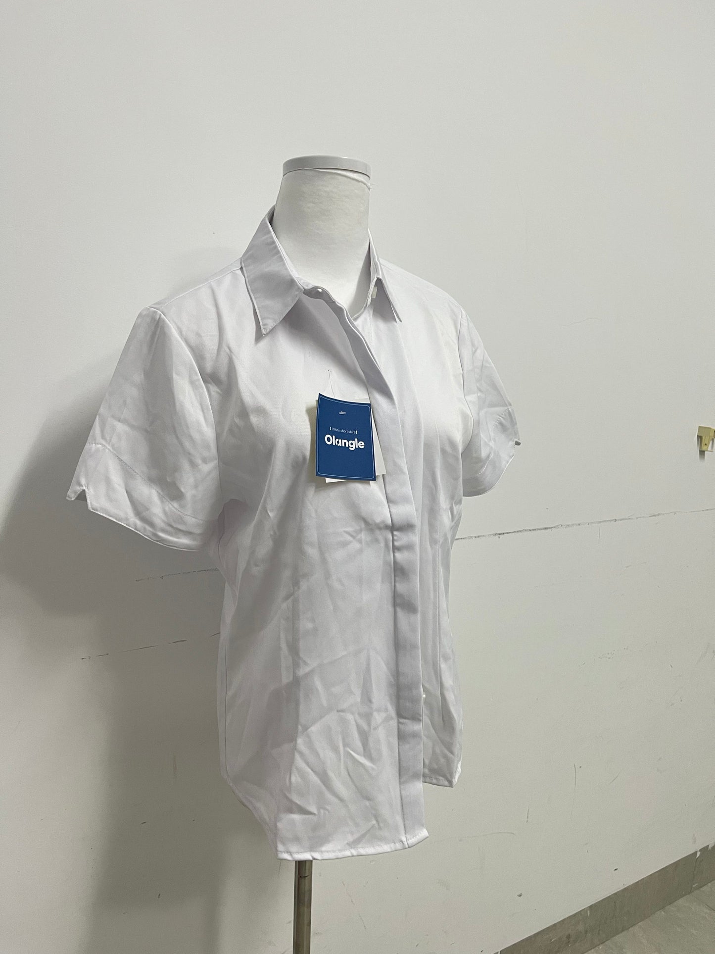 Olangle Chemises Womens Stain Shield Dress Shirts Wrinkle Free Short Sleeve