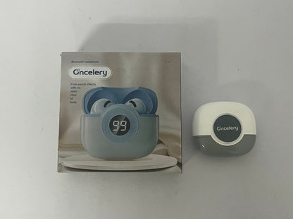 Oncelery Bluetooth Headphones True Wireless Earbuds 50H Playback LED Power Display Earphones with Wireless Charging Case