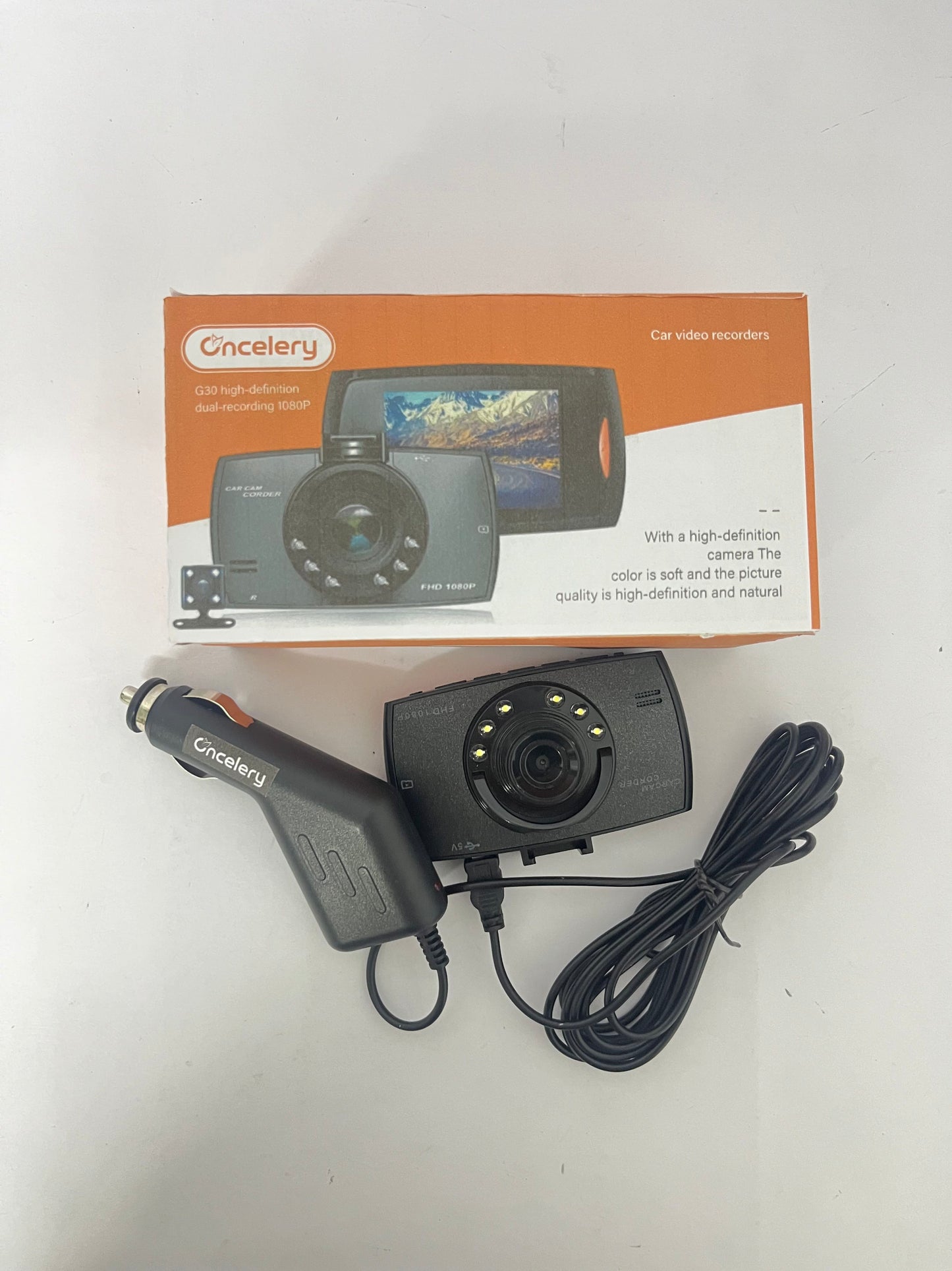 Oncelery Car Dash Cam Camera Video DVR Recorder Night Vision+G-sensor 1080P HD