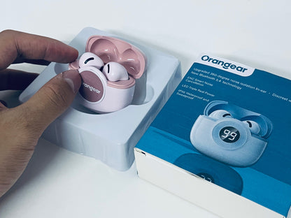 Orangear 360° Noise Isolation True Wireless Earbuds: Lightweight & Immersive Audio Experience