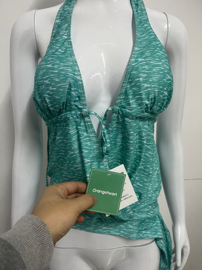 【Orangeheart Marled Halter Swim suits】—— Breezy Style for Confident Pool Days