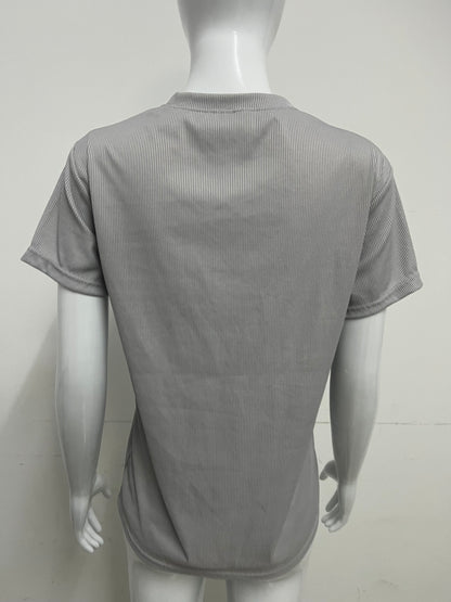 【Orangeheart Ribbed Curved-Hem T-Shirt】—— Effortless Comfort & Everyday Style