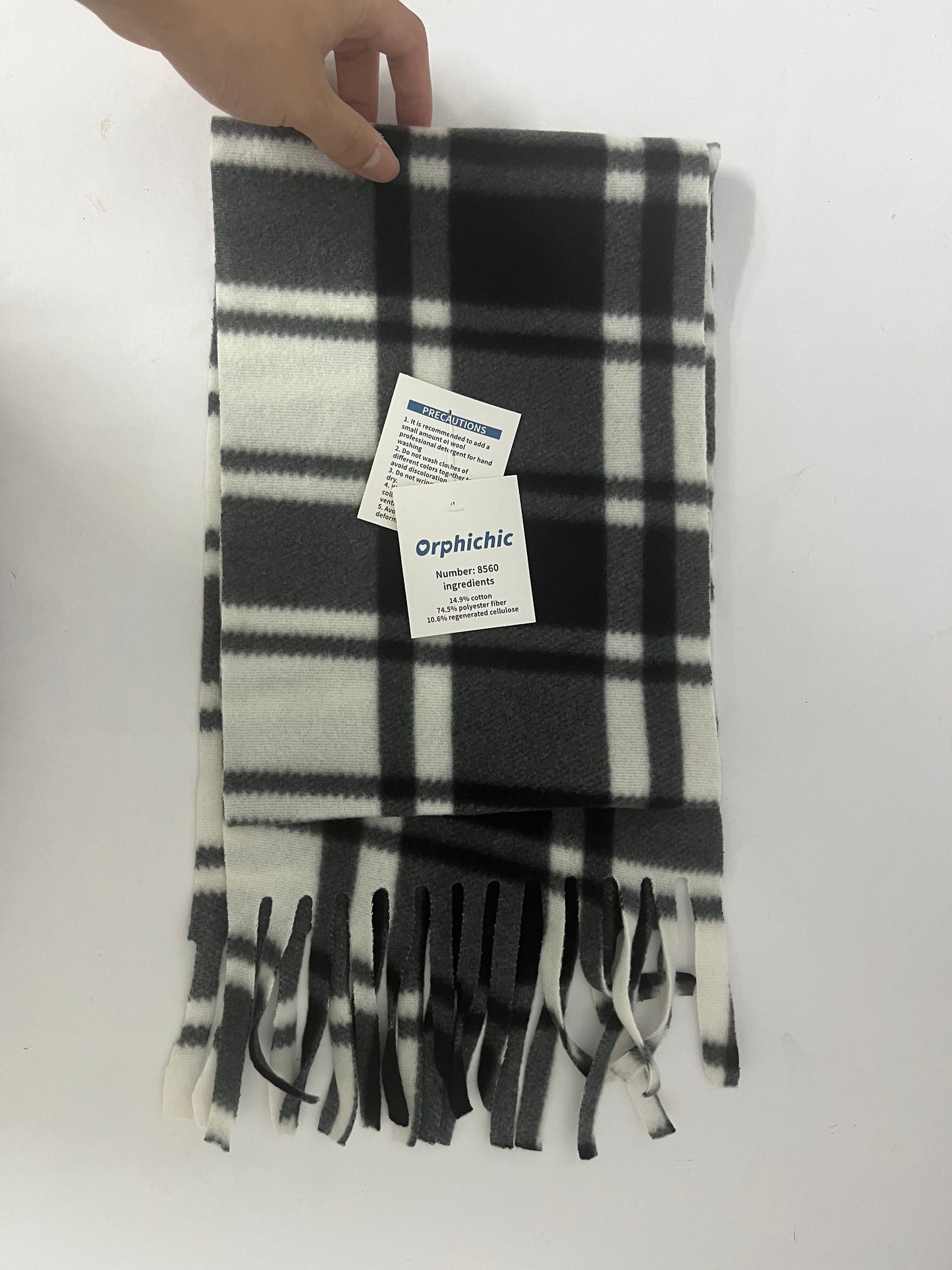 Orphichic Scarf For Men Women Winter Warm Neck Plaid Solid Scarves Fall Softest Classic