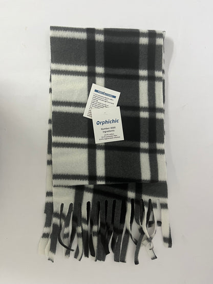 Orphichic  Exquisite Mongolia Wool Scarf - Classic Plaid Design, Opulent Winter Warmth