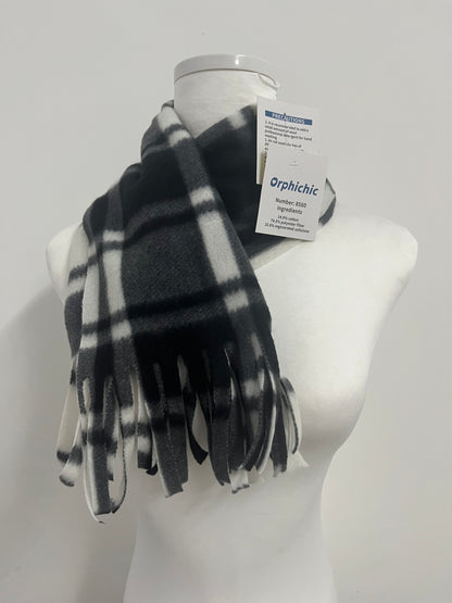 Orphichic  Exquisite Mongolia Wool Scarf - Classic Plaid Design, Opulent Winter Warmth
