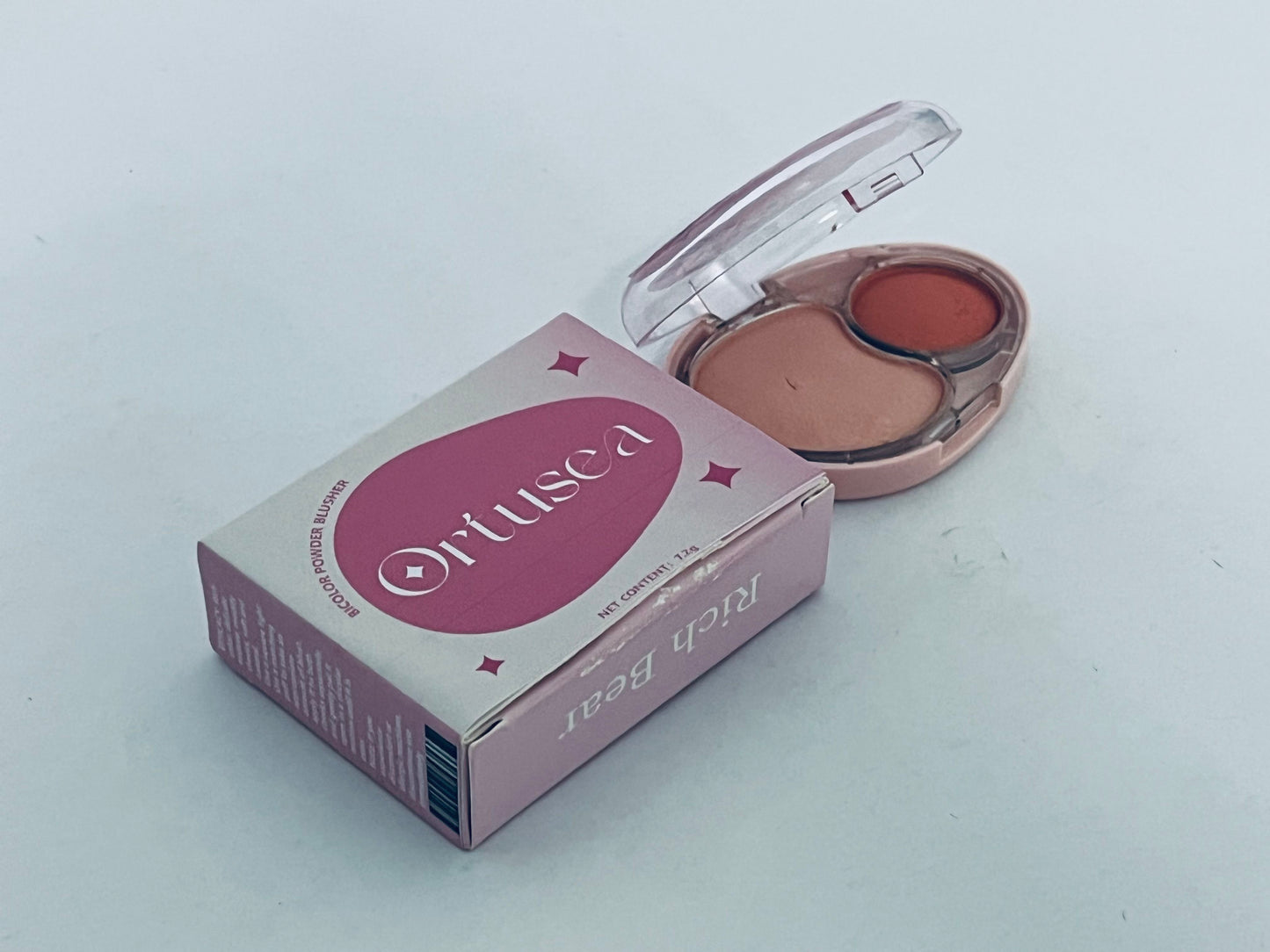 Ortusea Cream Dual Blush for Cheeks: Lightweight Highly Pigmented Blush - Smooth Natural Blush Palette - Long-lasting All-Day Face Makeup Blush（05#Crepe）