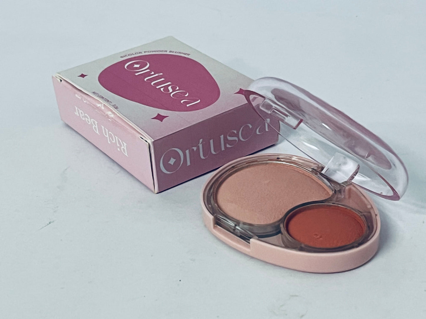 Ortusea Cream Dual Blush for Cheeks: Lightweight Highly Pigmented Blush - Smooth Natural Blush Palette - Long-lasting All-Day Face Makeup Blush（05#Crepe）