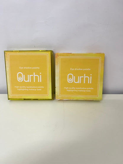 Ourhi 9-Color Warm Yellow Eyeshadow Palette High Pigmentation Long-Lasting A Warm Choice for Eye Makeup Creativity
